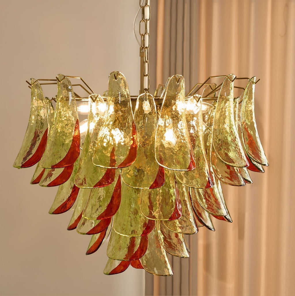 Aurora Chandelier Murano Glass Petal Elegant