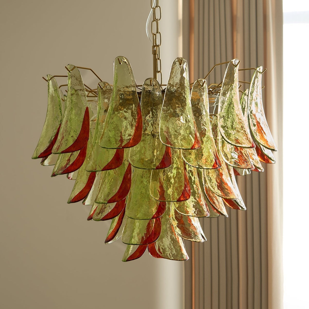 Aurora Chandelier Murano Glass Petal Elegant