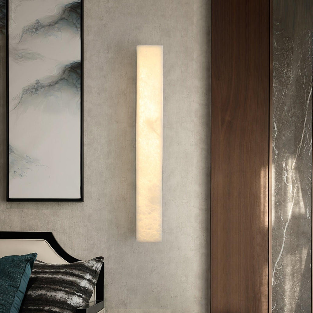 Kristy Linear Brass  Alabaster Wall Lamp