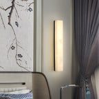 Kristy Linear Brass  Alabaster Wall Lamp