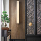 Kristy Linear Brass  Alabaster Wall Lamp