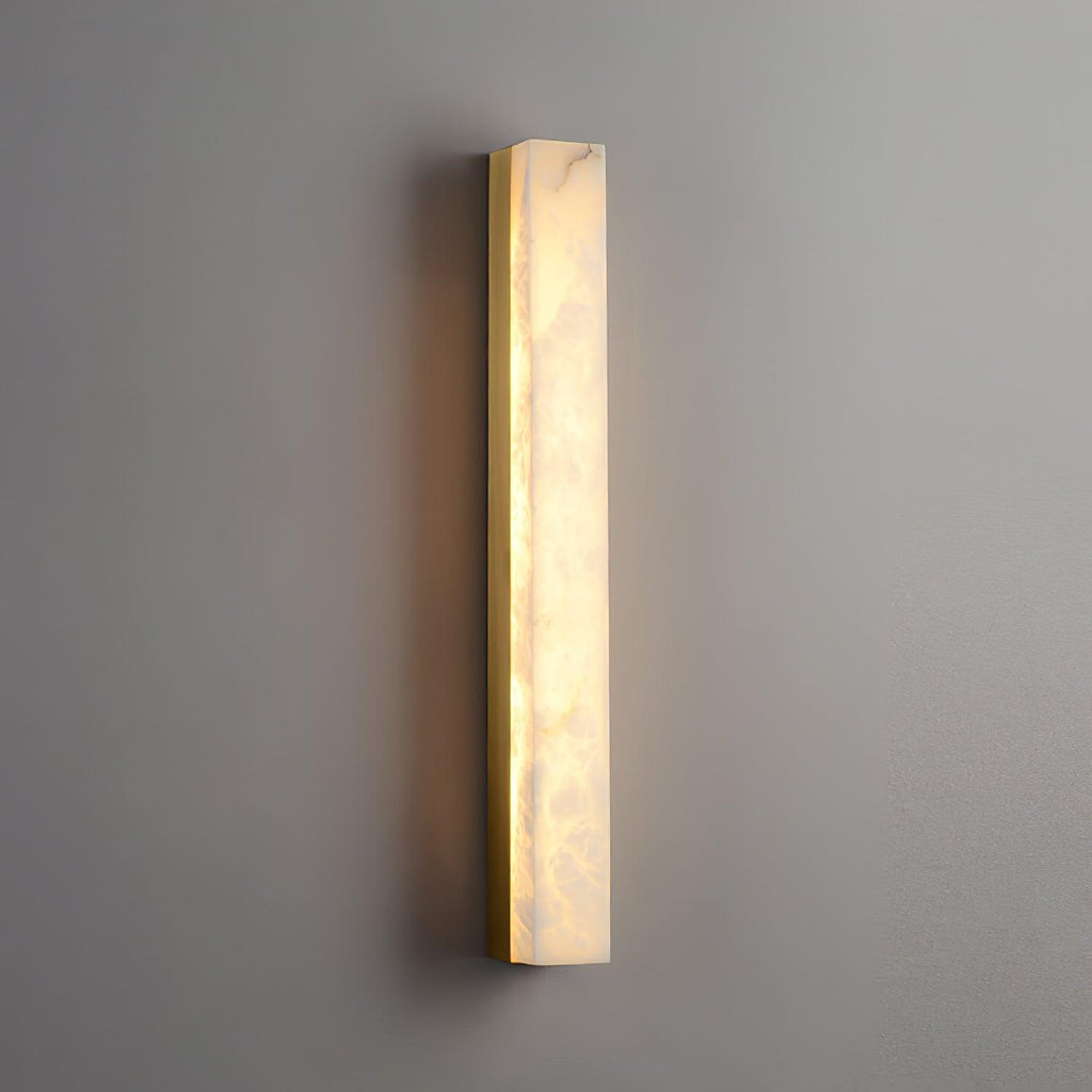 Kristy Linear Brass  Alabaster Wall Lamp