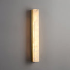 Kristy Linear Brass  Alabaster Wall Lamp