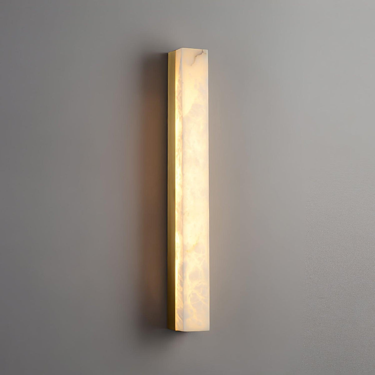 Kristy Linear Brass  Alabaster Wall Lamp