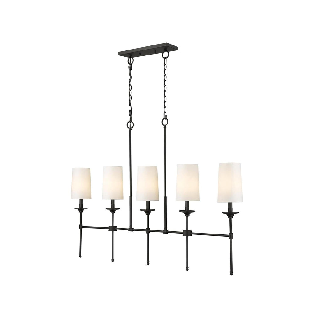 Verinyra Vintage Industrial Linear Brass Fabric Chandelier