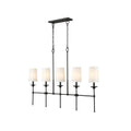Verinyra Vintage Industrial Linear Brass Fabric Chandelier