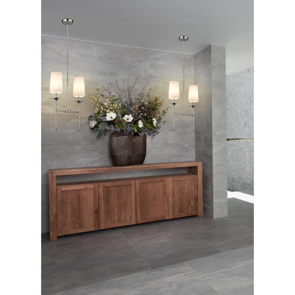 Verinyra Vintage Industrial Linear Brass Fabric Chandelier