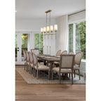 Verinyra Vintage Industrial Linear Brass Fabric Chandelier
