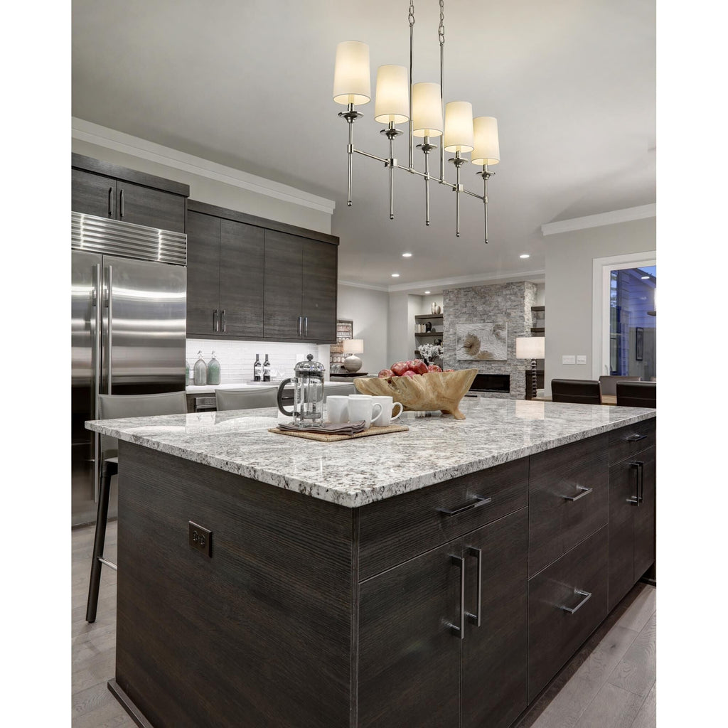 Verinyra Vintage Industrial Linear Brass Fabric Chandelier