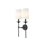 Esileth Vintage Industrial Brass Fabric Wall Lamp