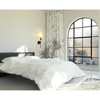 Esileth Vintage Industrial Brass Fabric Wall Lamp
