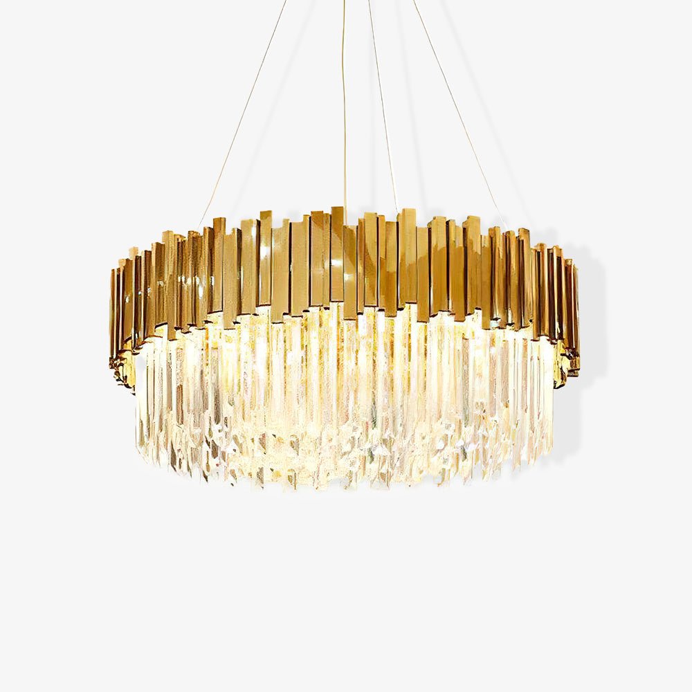 Lustra Chandelier Gold Crystal Golden