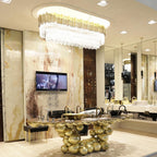 Lustra Chandelier Gold Crystal Golden