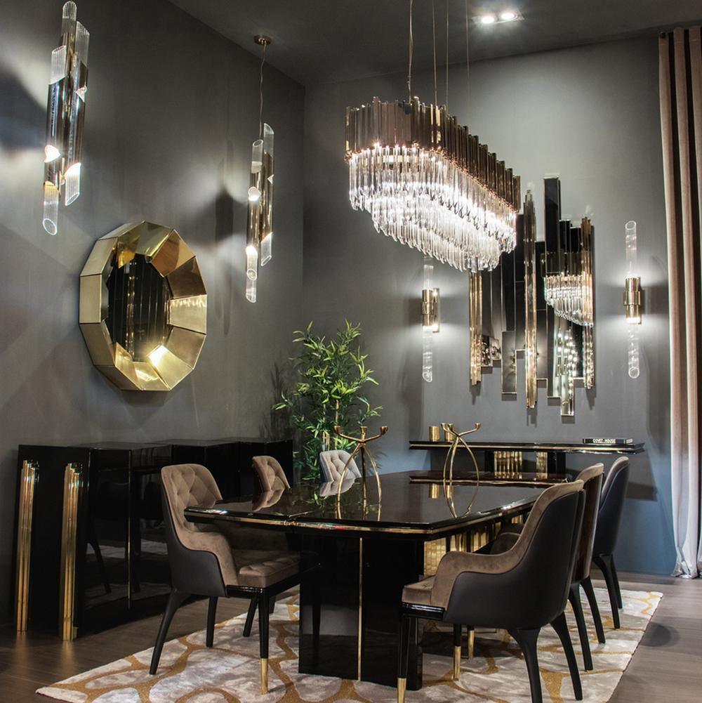 Lustra Chandelier Gold Crystal Golden