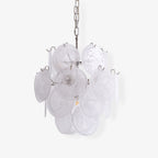 Aurora Chandelier Apricot Murano Glass Disc Layered Artistic