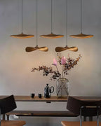 Abbott Modern Minimalist Empty Leaf Wood Chandelier