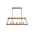 Ilcaryra Vintage Industrial Island Wood Chandelier