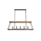 Ilcaryra Vintage Industrial Island Wood Chandelier
