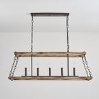 Ilcaryra Vintage Industrial Island Wood Chandelier