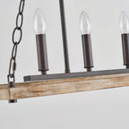 Ilcaryra Vintage Industrial Island Wood Chandelier