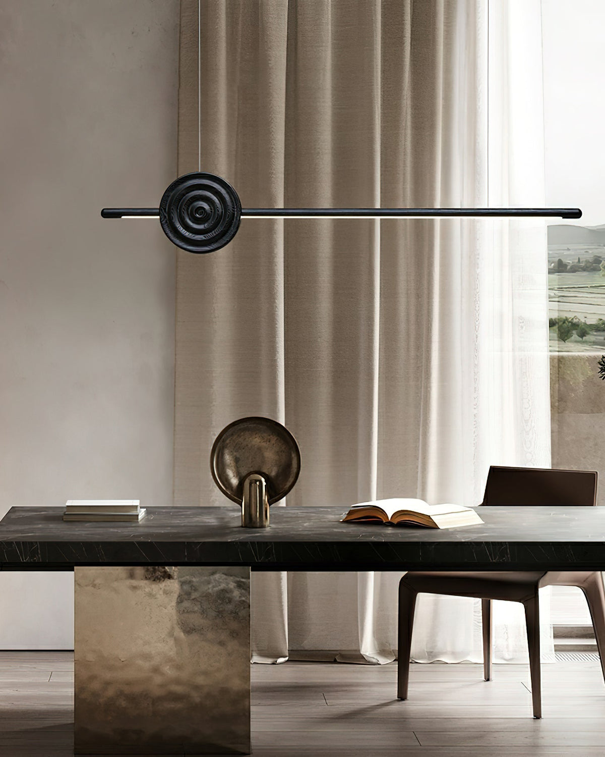 Aurora Chandelier Erhu Wood