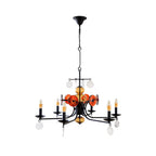 Anorion Vintage Industrial Luxury Glass Chandelier