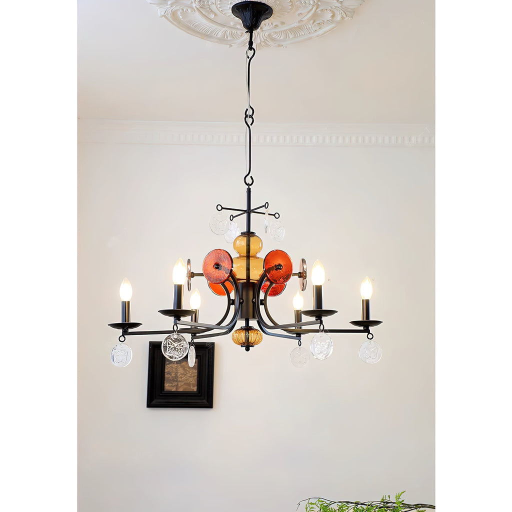 Anorion Vintage Industrial Luxury Glass Chandelier