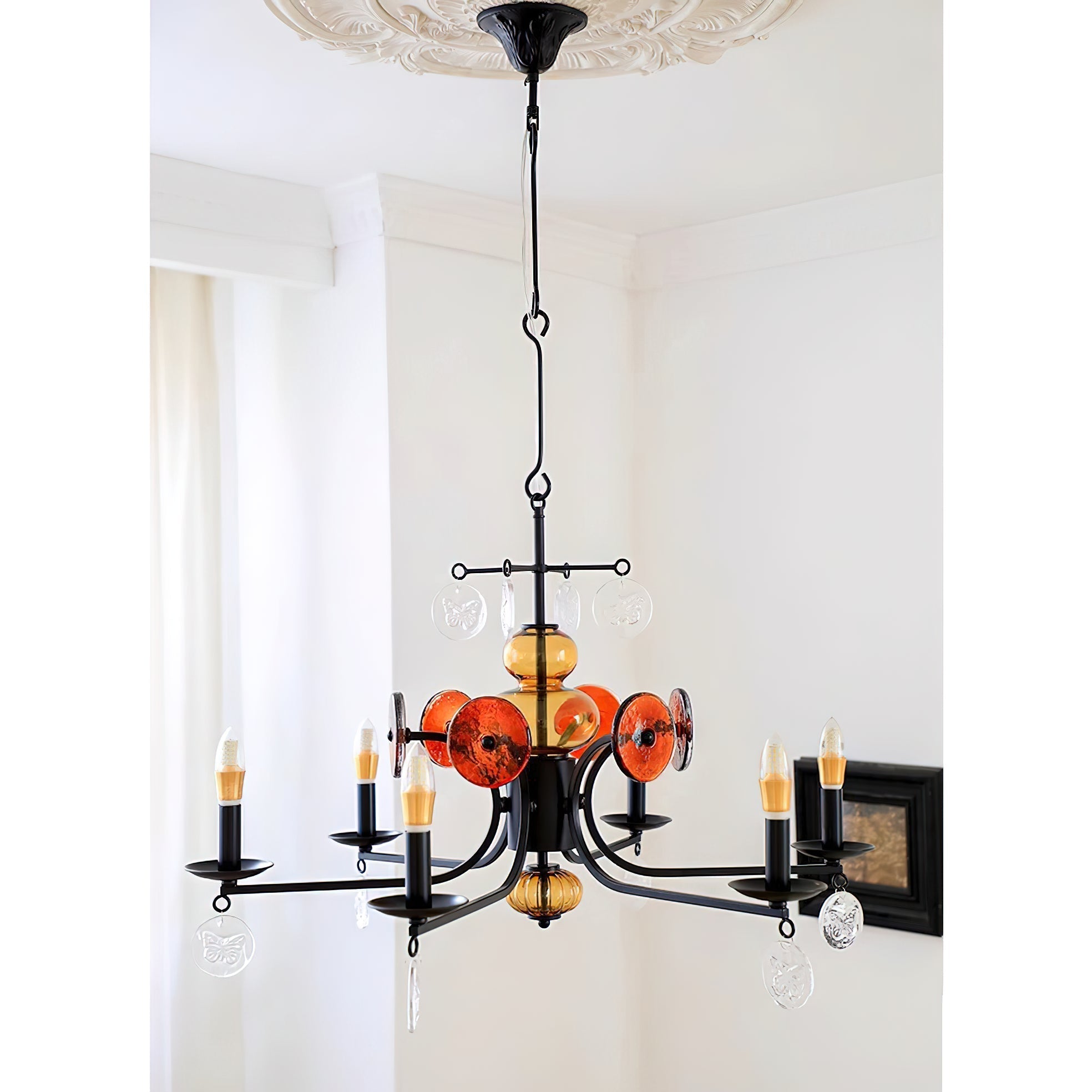 Anorion Vintage Industrial Luxury Glass Chandelier