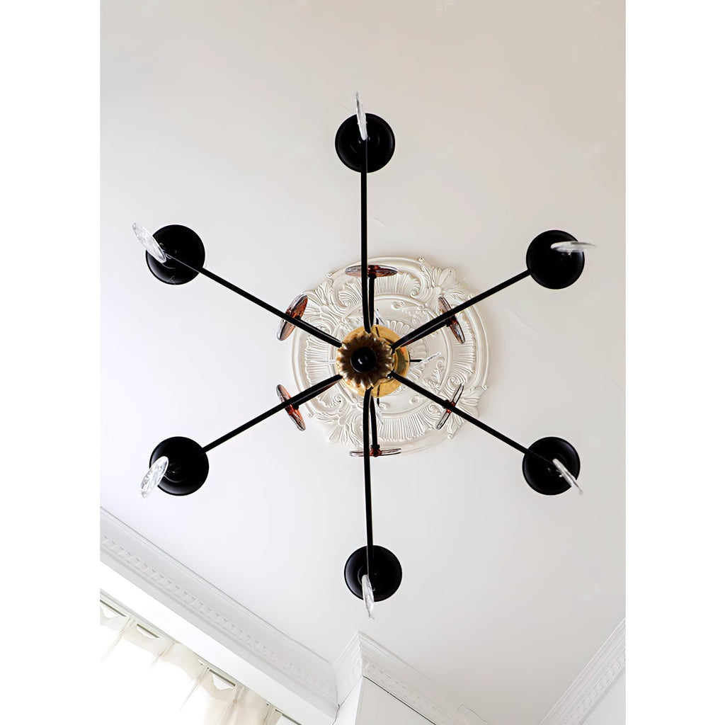 Anorion Vintage Industrial Luxury Glass Chandelier