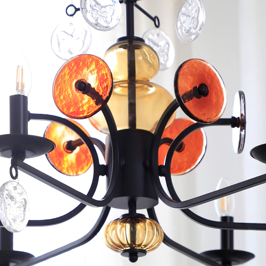 Anorion Vintage Industrial Luxury Glass Chandelier