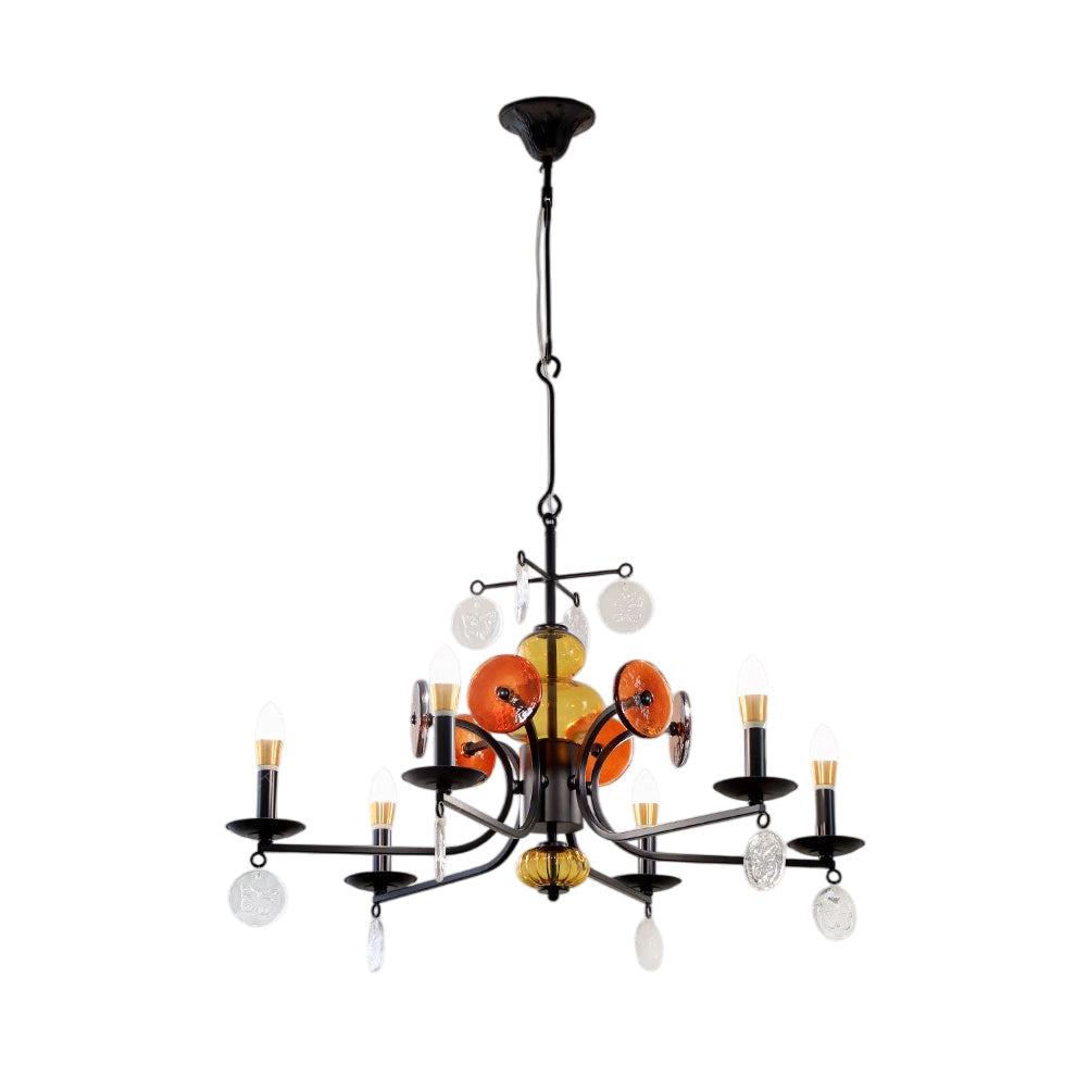 Anorion Vintage Industrial Luxury Glass Chandelier