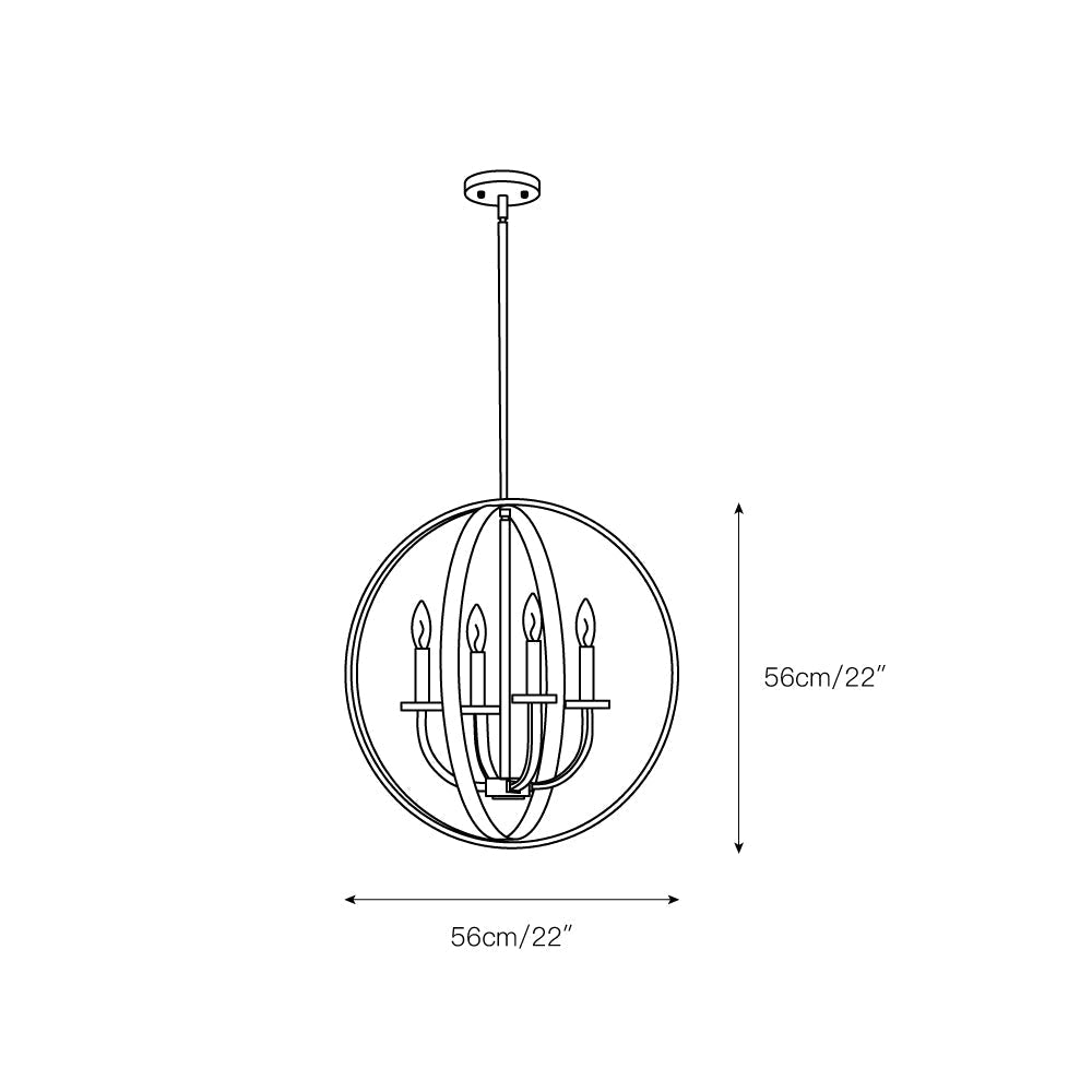 Icarila Vintage Industrial Brass Pendant Light