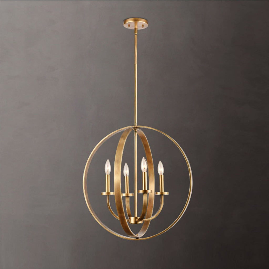 Icarila Vintage Industrial Brass Pendant Light