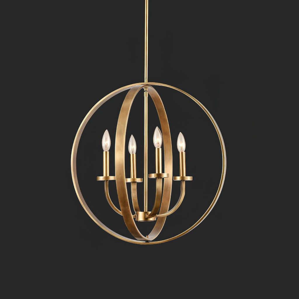 Icarila Vintage Industrial Brass Pendant Light