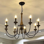 Alzorila Vintage Industrial Hand-carved Chandelier