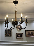 Alzorila Vintage Industrial Hand-carved Chandelier
