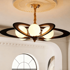 Evadra Celeste Contemporary Wood & Glass Chandelier
