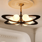Evadra Celeste Contemporary Wood & Glass Chandelier
