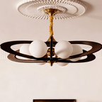 Evadra Celeste Contemporary Wood & Glass Chandelier