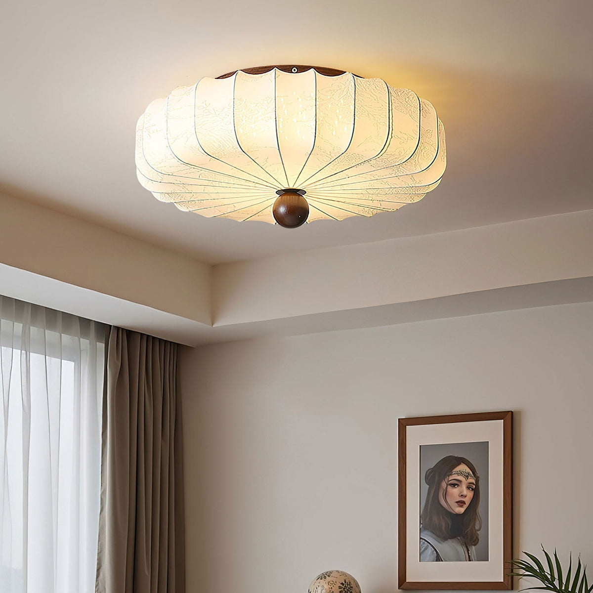 Lotus Fabric Fashion Ceiling Light
