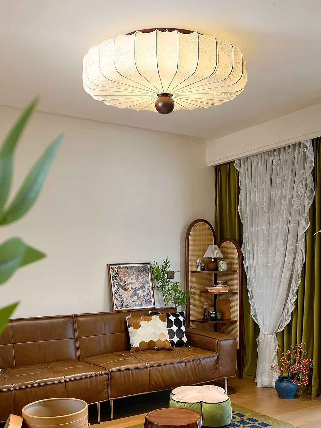 Lotus Fabric Fashion Ceiling Light