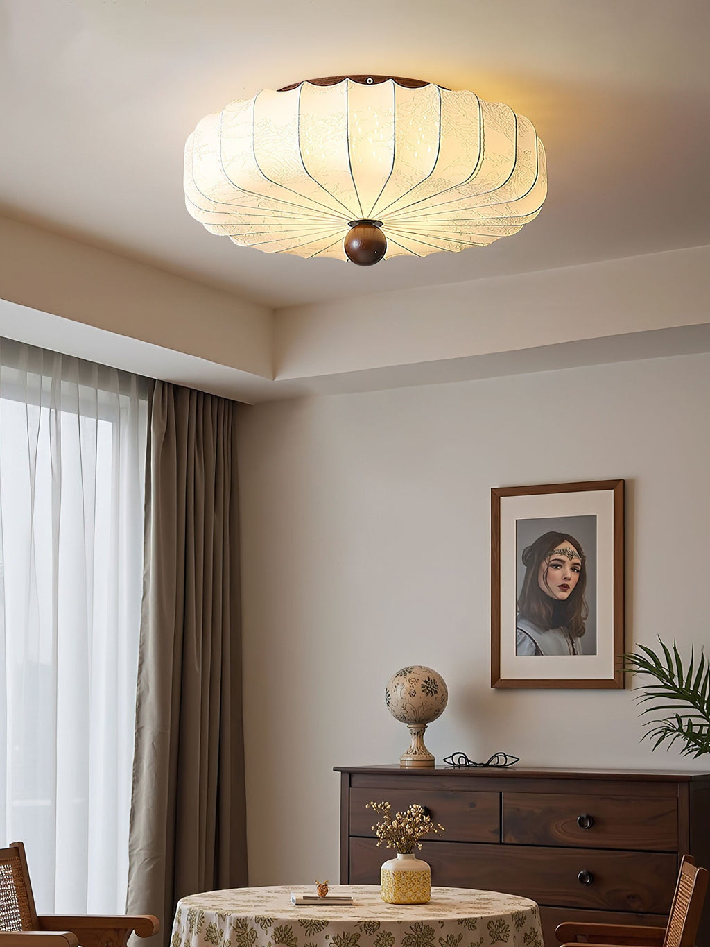 Lotus Fabric Fashion Ceiling Light