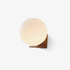 Icarara Modern Minimalist Orb Wood Glass Wall Lamp