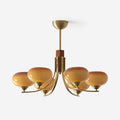 Auralyn 6-Light Amber Glass Globe Chandelier
