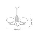 Auralyn 6-Light Amber Glass Globe Chandelier