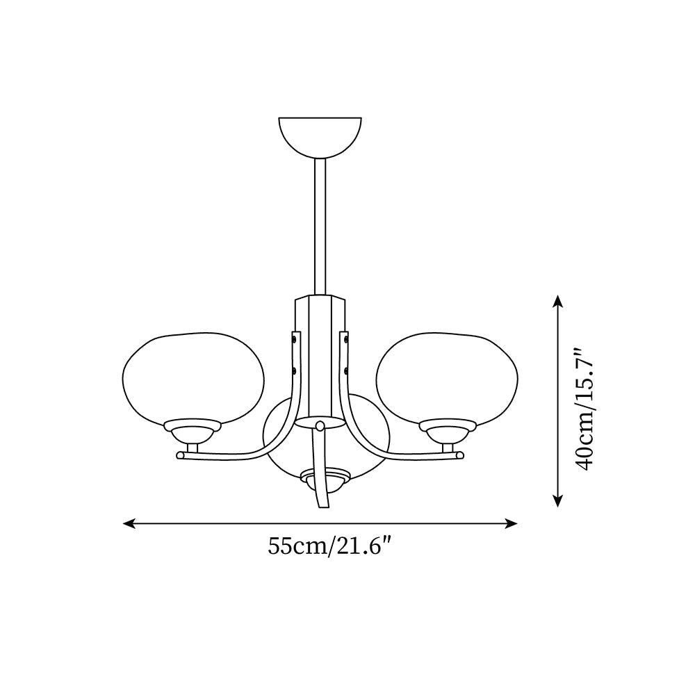 Auralyn 6-Light Amber Glass Globe Chandelier
