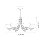 Auralyn 6-Light Amber Glass Globe Chandelier