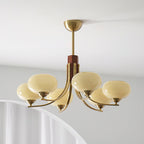 Auralyn 6-Light Amber Glass Globe Chandelier