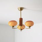 Auralyn 6-Light Amber Glass Globe Chandelier