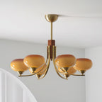 Auralyn 6-Light Amber Glass Globe Chandelier